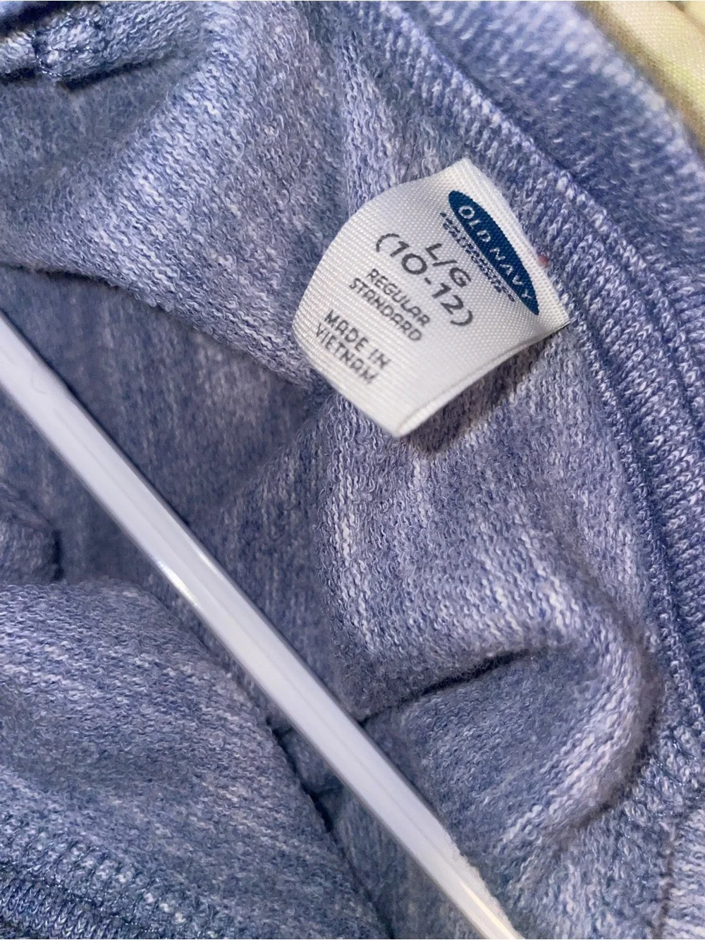 Old Navy Girls 10/12 Blue Tunic Sweatshirt Hi Low Hem Pouch Pocket